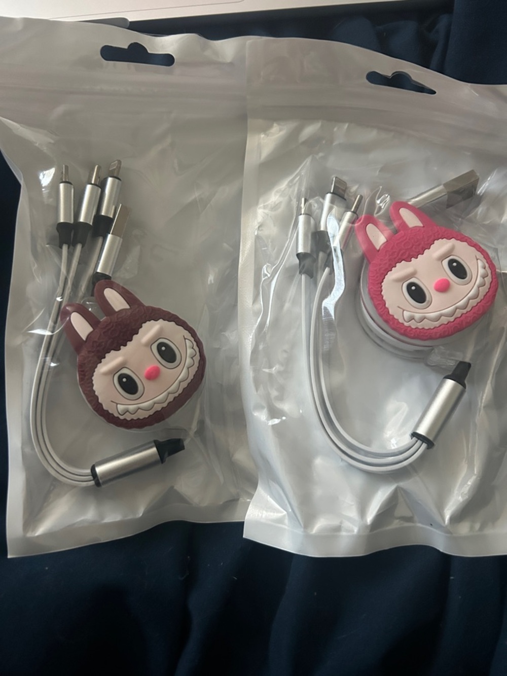 Labubu 3 in 1 Retractable Charger